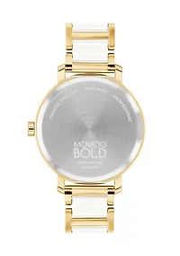 LDS Bold Evolution 34 Millimeter Gold Steel Watch