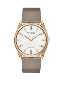 Eco Stiletto Taupe Leather Watch