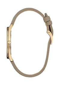 Citizens Unisex Classic Eco Beige Leather Strap Watch