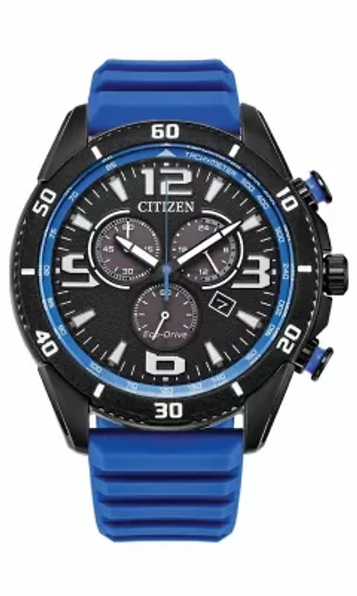 Citizen Mens Sport Casual Brycen Blue Strap Watch 44.8mm