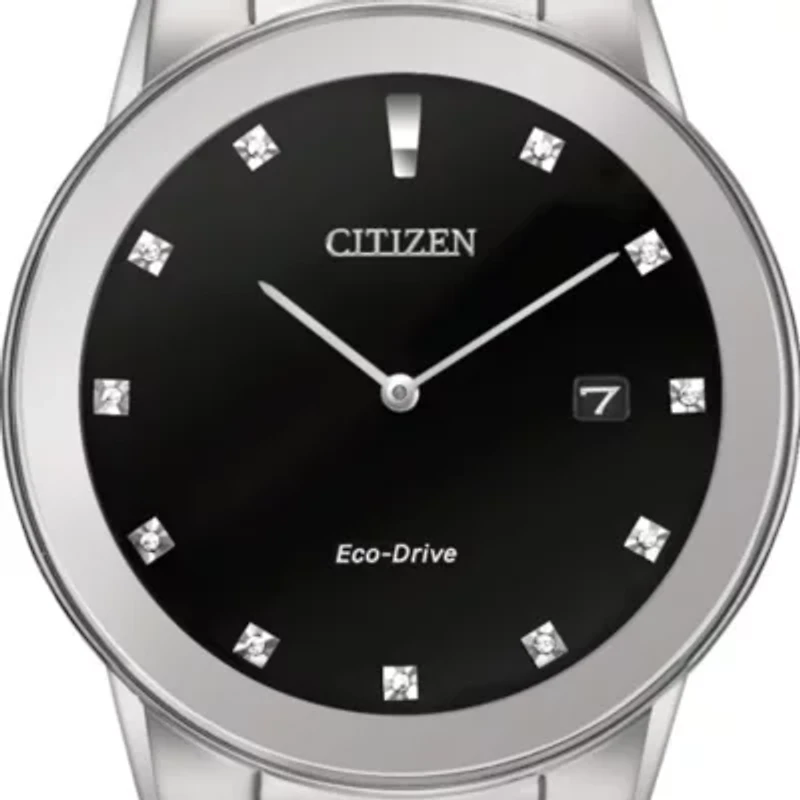Eco-Drive Men's Silver-Tone Axiom Watch