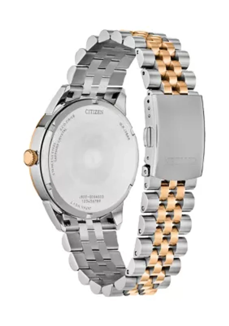 Men's Classic Rolan Two-Tone Bracelet Watch, 40.5 mm