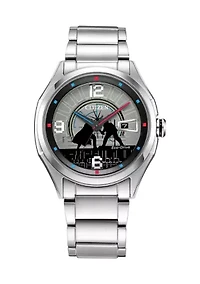 Citzen Men's Star Wars Luke and Vander Duel Silver-tone Stainless Steel Bracelet Watch, 41mm