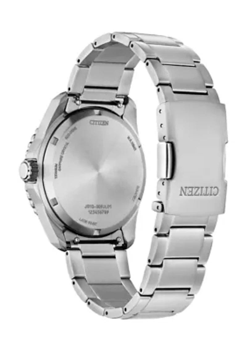 Men's Sport Casual Brycen Silver Tone Super Titanium Bracelet Watch