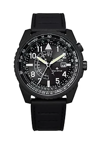 Eco-Drive Leather Stainless Steel Watch 