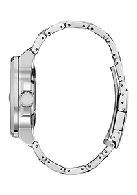 Men's Sport Luxury Endeavor Silver-Tone Stainless Steel Bracelet Watch