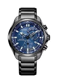 Eco-Drive Men's Sport Luxury Silver Tone Stainless Steel Bracelet Watch