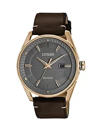 Drive Men's Brown Leather Strap Watch