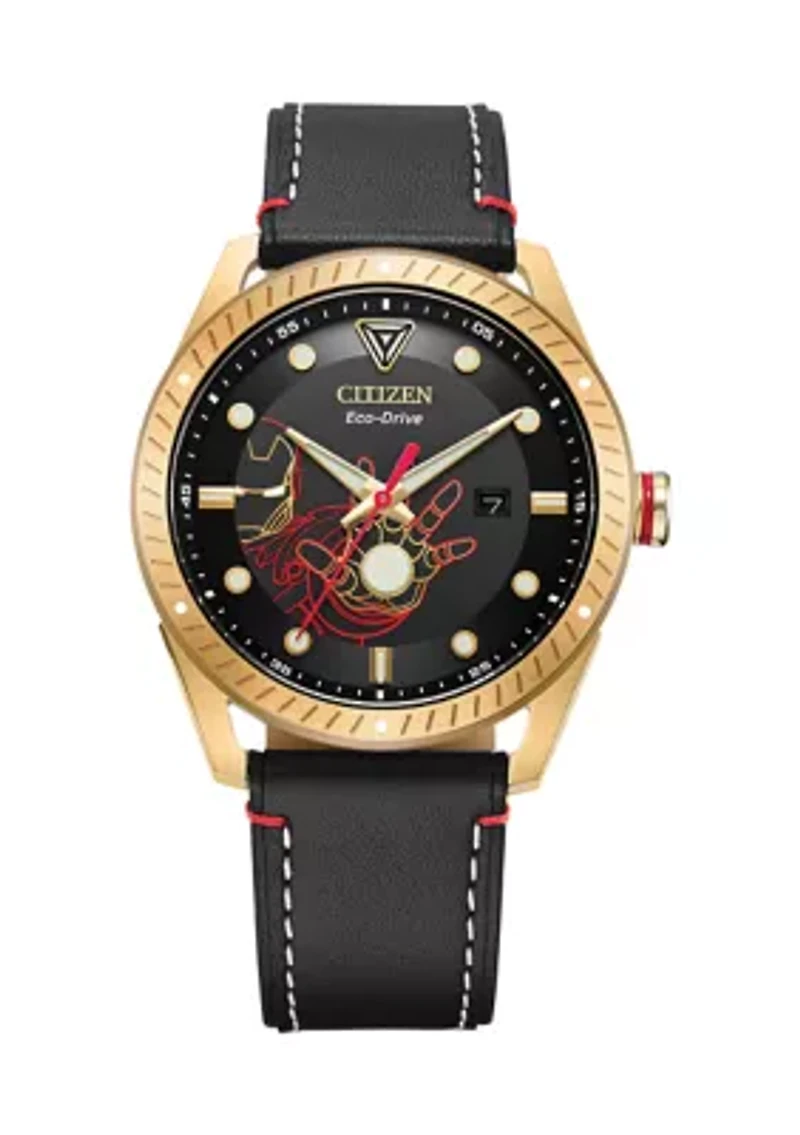 Citizen Eco-Drive Men's Marvel Tony Stark Black Strap Watch, 43mm