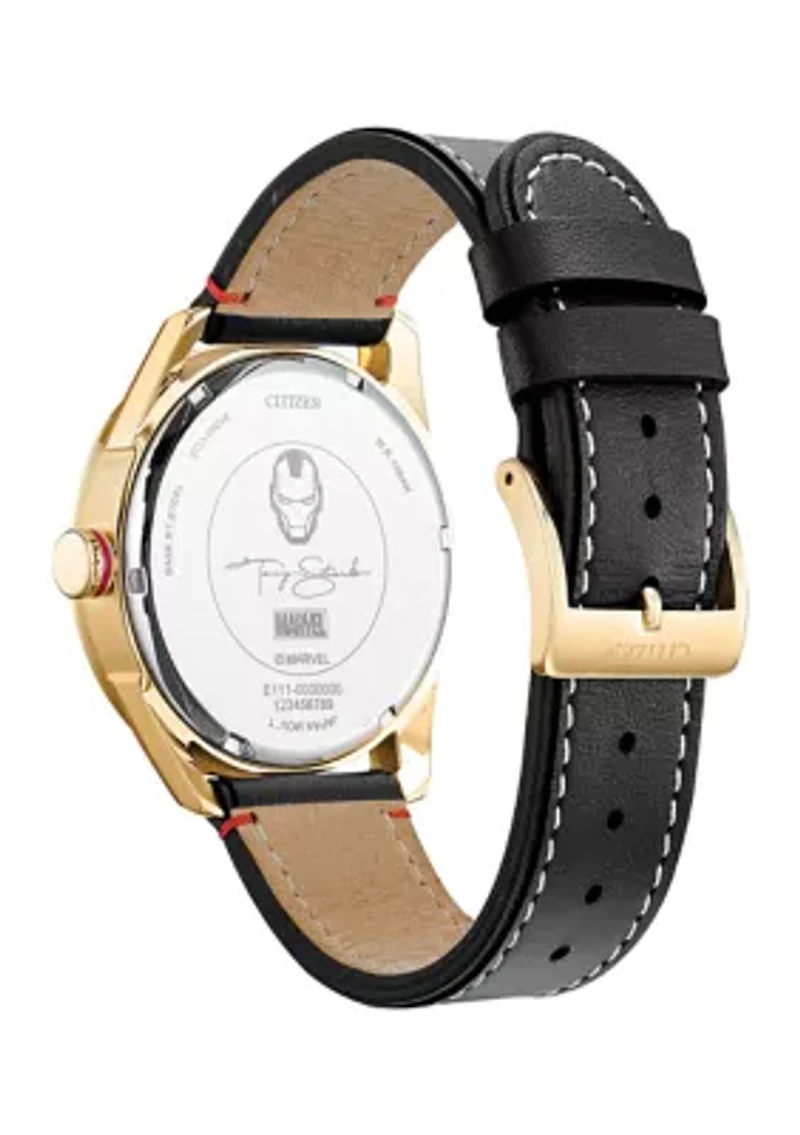 Citizen Eco-Drive Men's Marvel Tony Stark Black Strap Watch, 43mm