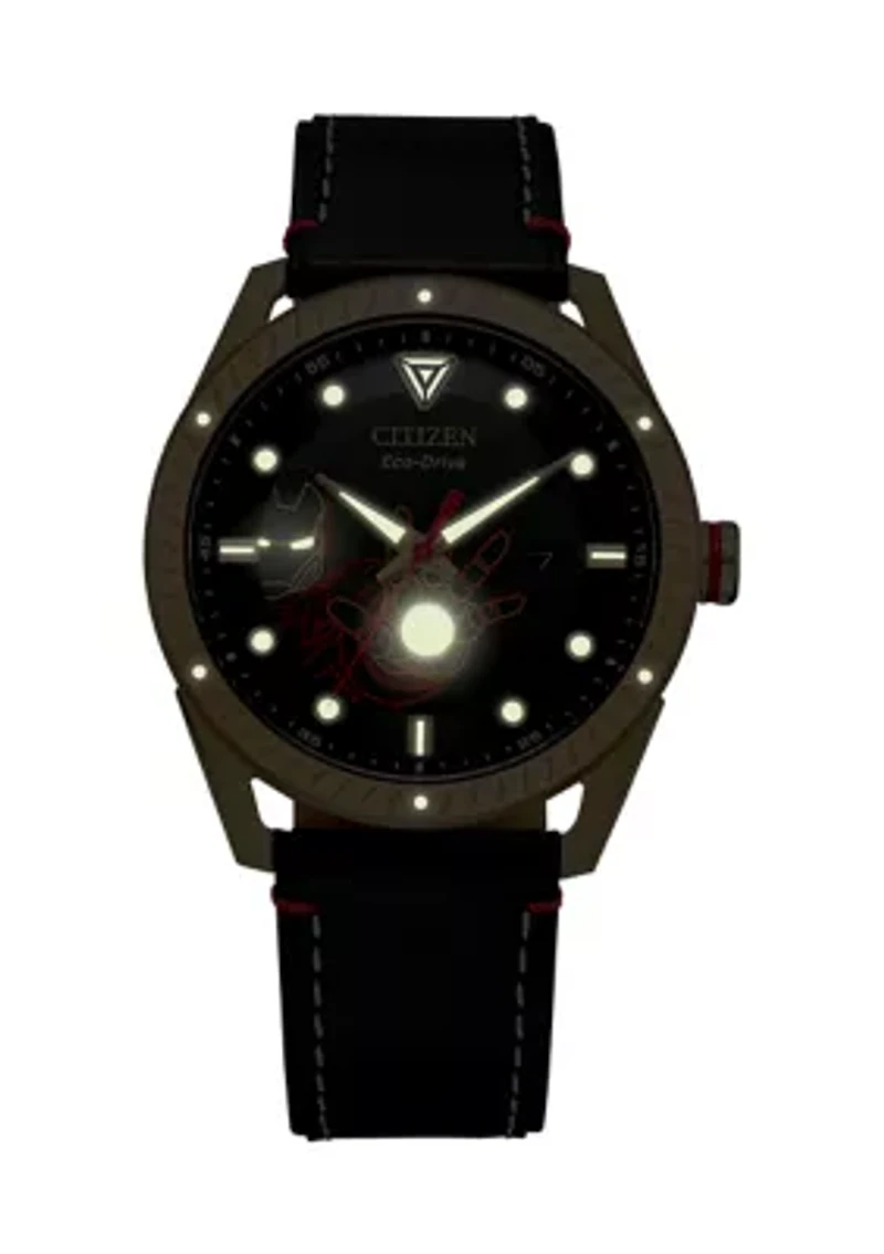 Citizen Eco-Drive Men's Marvel Tony Stark Black Strap Watch, 43mm