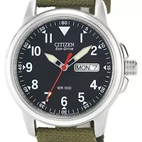 Men's Eco-Drive Canvas Strap Watch