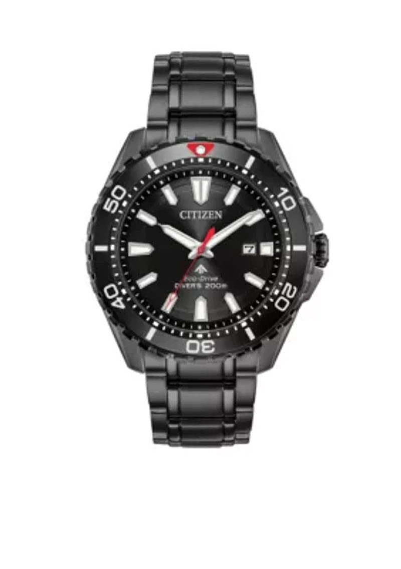 Men's Citizen Eco-Drive® Promaster Diver Black IP Watch