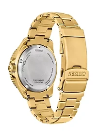 Citizen Men's  Dive 3 Gold-Tone Stainless Steel Bracelet Watch 41mm