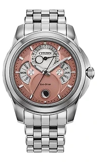 Citizen Mens Dress/Classic Eco Calendrier Silver-Tone Bracelet Watch 41.8mm