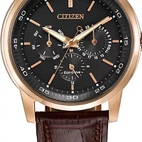 Men's Eco-Drive Rose Gold Tone Stainless Steel Dress Watch