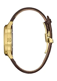 Men's Classic Eco Rolan Brown Strap Watch 