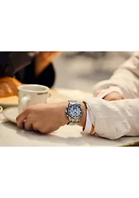 Sport Luxury Tsuki-yomi A-T Silver-Tone Super Titanium Bracelet Watch 43mm Case
