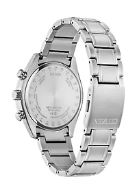 Sport Luxury Tsuki-yomi A-T Silver-Tone Super Titanium Bracelet Watch 43mm Case