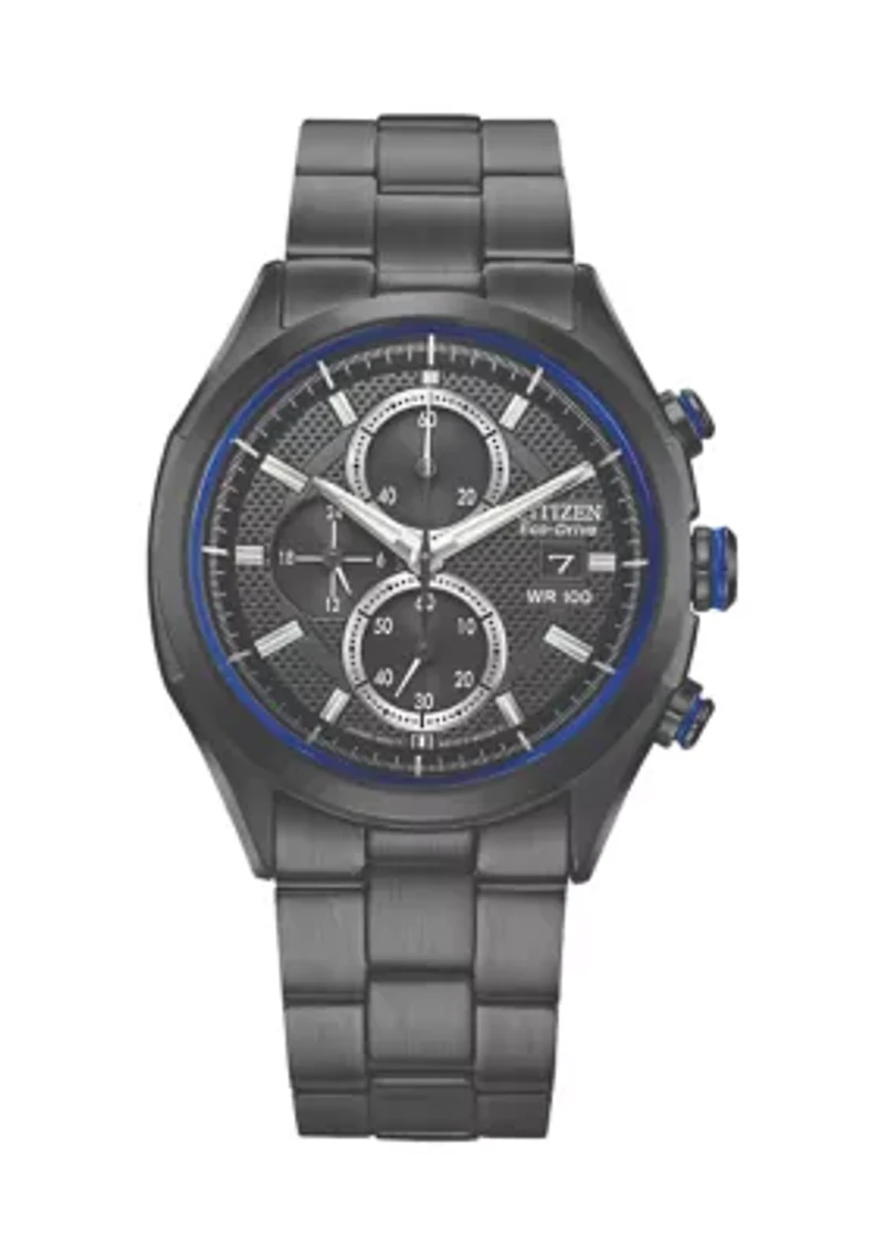 Black Stainless Steel Drive Watch