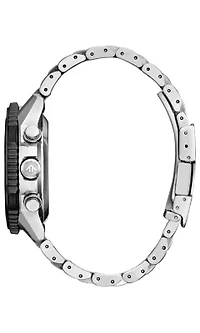 Citizen Mens Promaster Eco Navihawk Silver-Tone Bracelet Watch 40mm