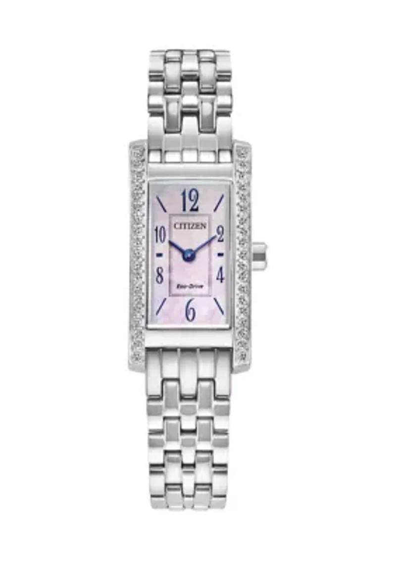 Citizen Women's Classic Eco Classic Eco Silver-Tone Stainless Steel Bracelet Watch 28.3mm