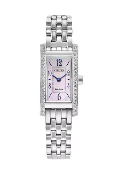 Citizen Women's Classic Eco Classic Eco Silver-Tone Stainless Steel Bracelet Watch 28.3mm
