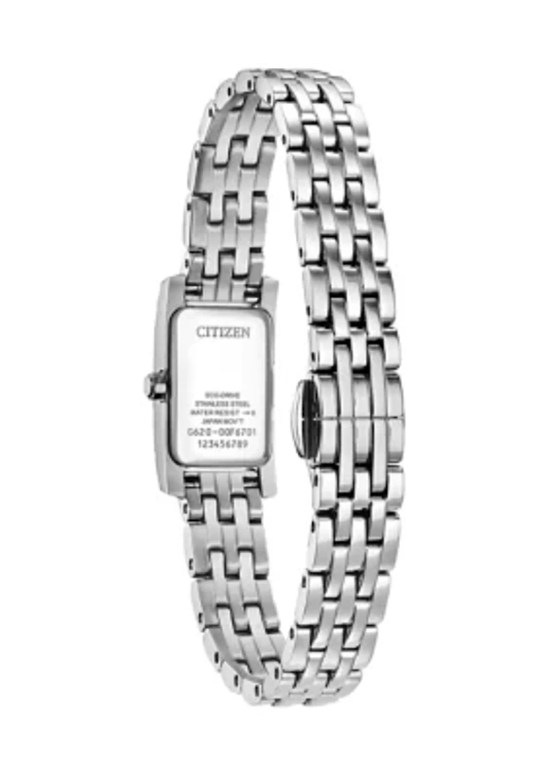 Citizen Women's Classic Eco Classic Eco Silver-Tone Stainless Steel Bracelet Watch 28.3mm