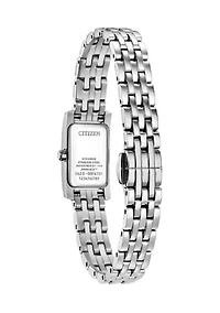 Citizen Women's Classic Eco Classic Eco Silver-Tone Stainless Steel Bracelet Watch 28.3mm