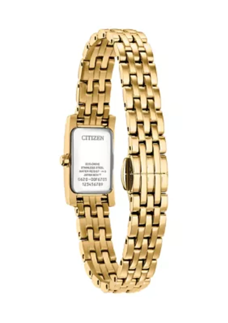 Citizen Women's Classic Eco Classic Eco Gold-Tone Stainless Steel Bracelet Watch 28.3mm