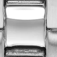 Classic Stainless Steel Black Face Watch