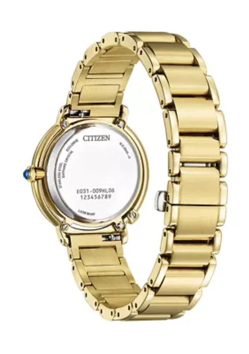 Citizen Women's  Arcly Light Gold-Tone Stainless Steel Bracelet Watch 31.2mm