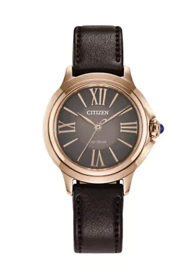Women's Classic Ceci Rose Gold Tone 32 Millimeter Watch with Brown Leather Strap