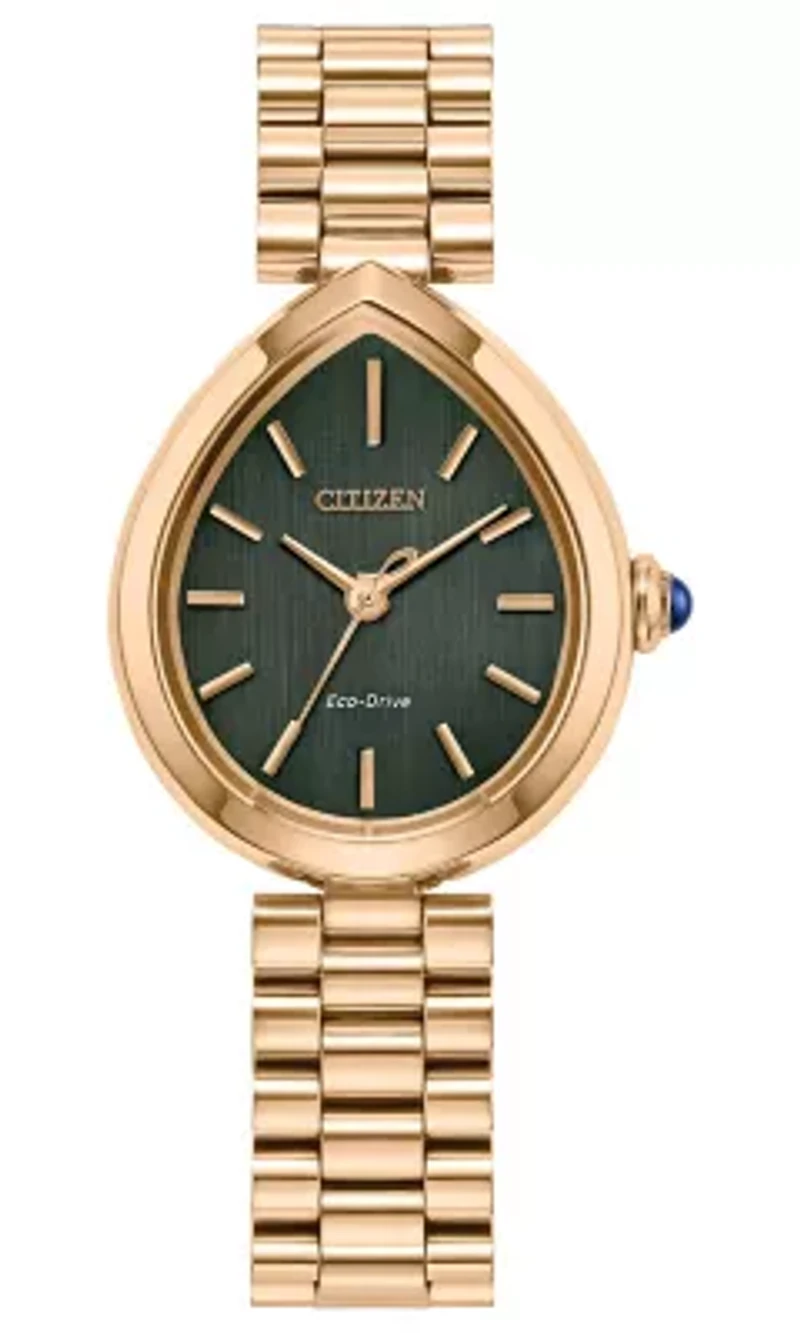 Citizen Ladies Rose Gold-Tone Stainless Steel Bracelet Watch 26mm