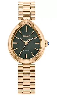 Citizen Ladies Rose Gold-Tone Stainless Steel Bracelet Watch 26mm