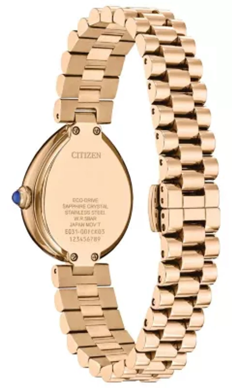Citizen Ladies Rose Gold-Tone Stainless Steel Bracelet Watch 26mm