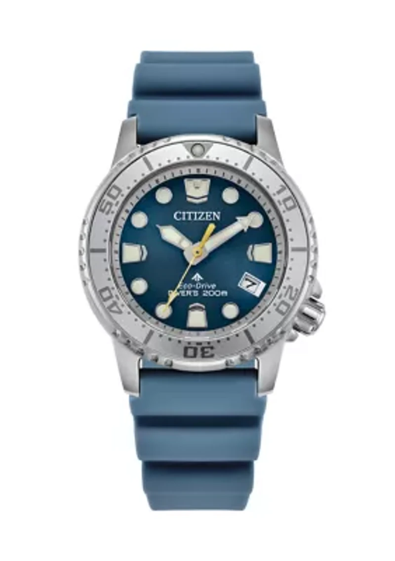 Women's 36.5 Millimeter Promaster Dive 4 Light Blue Strap Watch