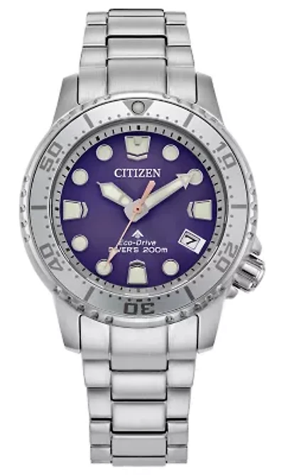 Citizen Ladies Promaster Eco Dive 4 Silver-Tone Bracelet Watch 36.5mm