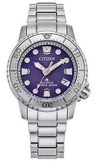 Citizen Ladies Promaster Eco Dive 4 Silver-Tone Bracelet Watch 36.5mm