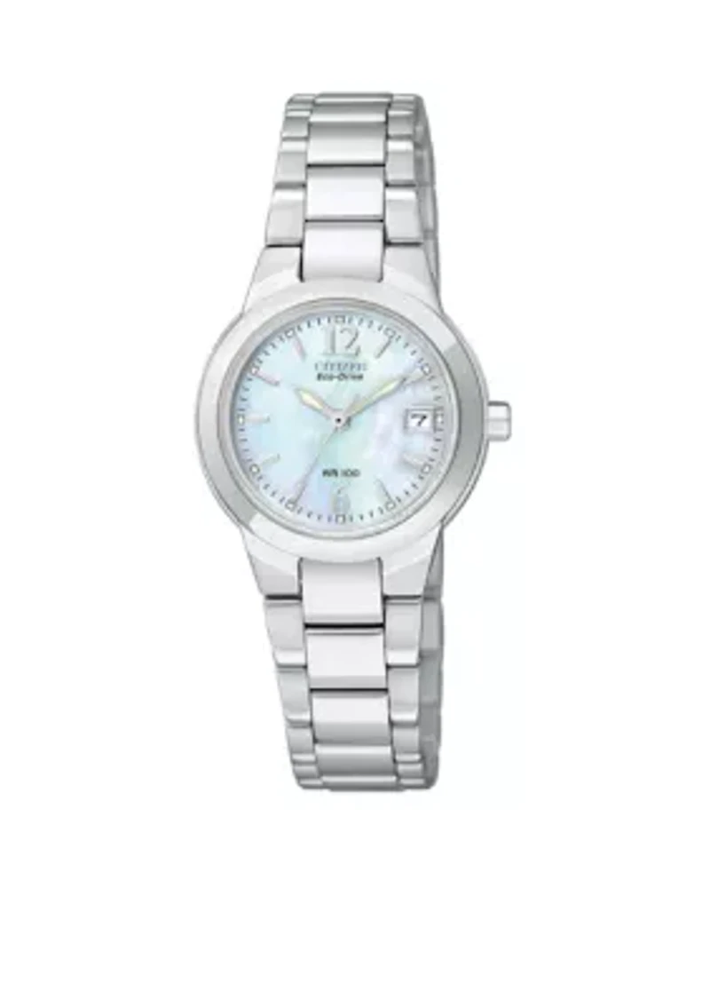 Eco-Drive Ladies' Silhouette with Mother of Pearl Dial - Online Only