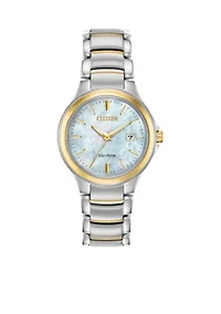 Two-Tone Stainless Steel Eco-Drive Chandler Bracelet Watch 