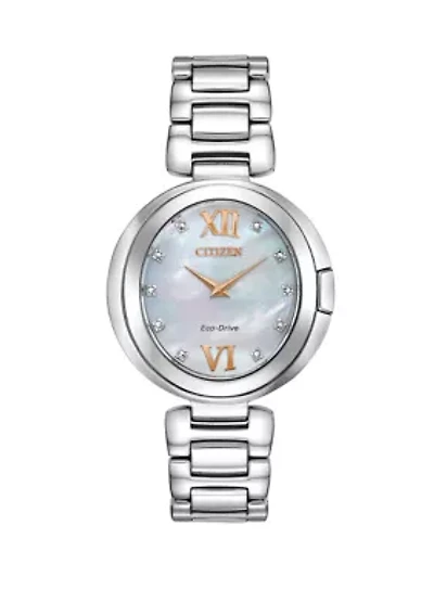 Women's Capella Silver-Tone Stainless Steel Bracelet Watch