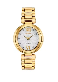 Women's Capella Gold-Tone Stainless Steel Bracelet Watch