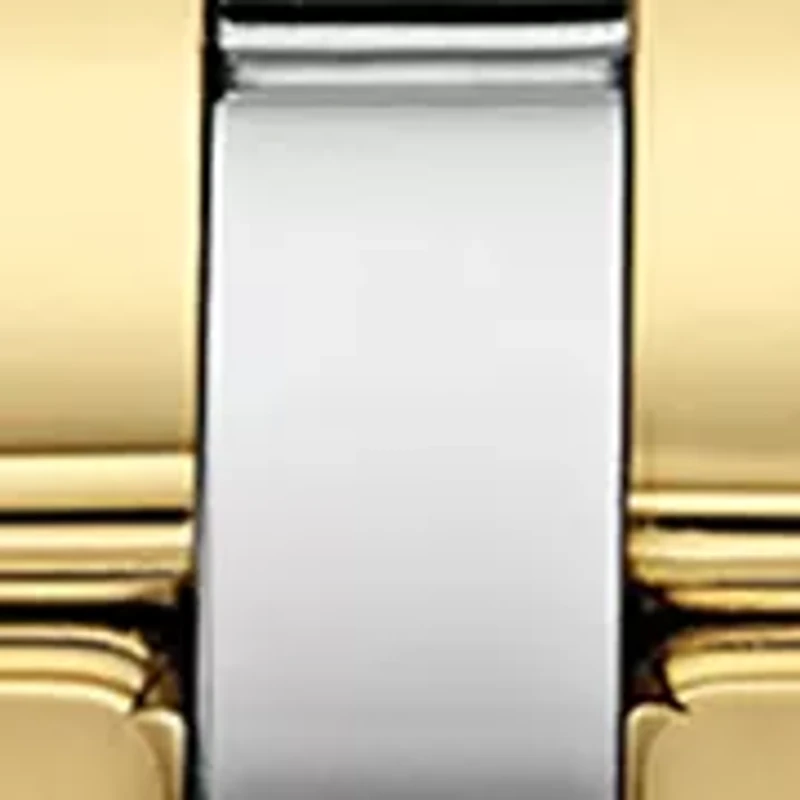 37 Millimeter Calendrier Two Tone Stainless Steel Bracelet Watch 