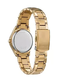 Women's Crystal Gold Tone Stainless Steel Bracelet Watch 