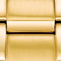 Women's Gold-Tone Stainless Steel Eco-Drive Crystal Silhouette Bracelet Watch