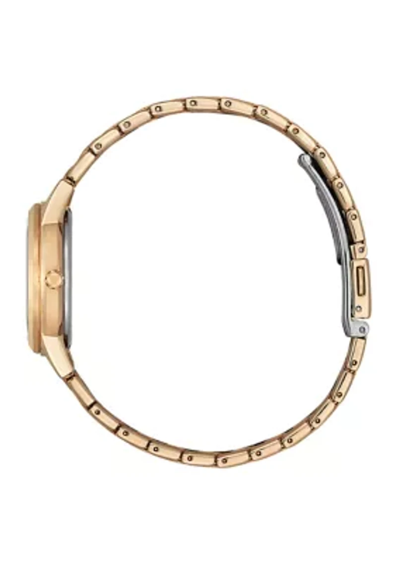 Men's 29 Millimeter Classic Eco Rose Gold-Tone Stainless Steel Bracelet Watch 