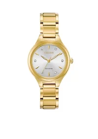 Gold-Tone Stainless Steel Eco-Drive Corso Bracelet Watch