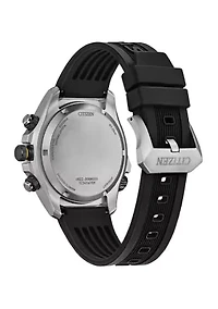 Citizens Mens Promaster Eco Combination Black Polyurethane Strap Watch