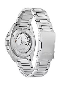 Men's Sport Luxury Auto Sport Silver Tone Stainless Steel Bracelet Watch 